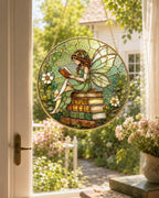 Personalized Reading Fairy Stained Glass Suncatcher – product photo 6