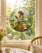 Personalized Reading Fairy Stained Glass Suncatcher – product photo 9
