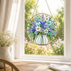 Personalized Wildflower Stained Glass Suncatcher – product photo 6