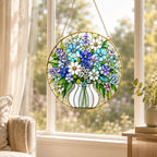 Personalized Wildflower Stained Glass Suncatcher – product photo 9