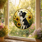 Custom Dog Photo Stained Glass Suncatcher – product photo 2
