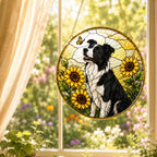 Custom Dog Photo Stained Glass Suncatcher – product photo 4