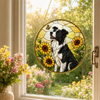 Custom Dog Photo Stained Glass Suncatcher – product photo 5