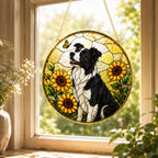 Custom Dog Photo Stained Glass Suncatcher – product photo 8