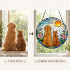 Custom Dog Cat Suncatcher, Stained Glass Pet Ornament – product photo 5