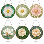 Daisy Glass Suncatcher, Radiant Flower Window Hanging – product photo 2