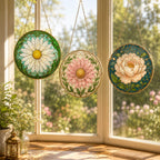 Daisy Glass Suncatcher, Radiant Flower Window Hanging – product photo 8