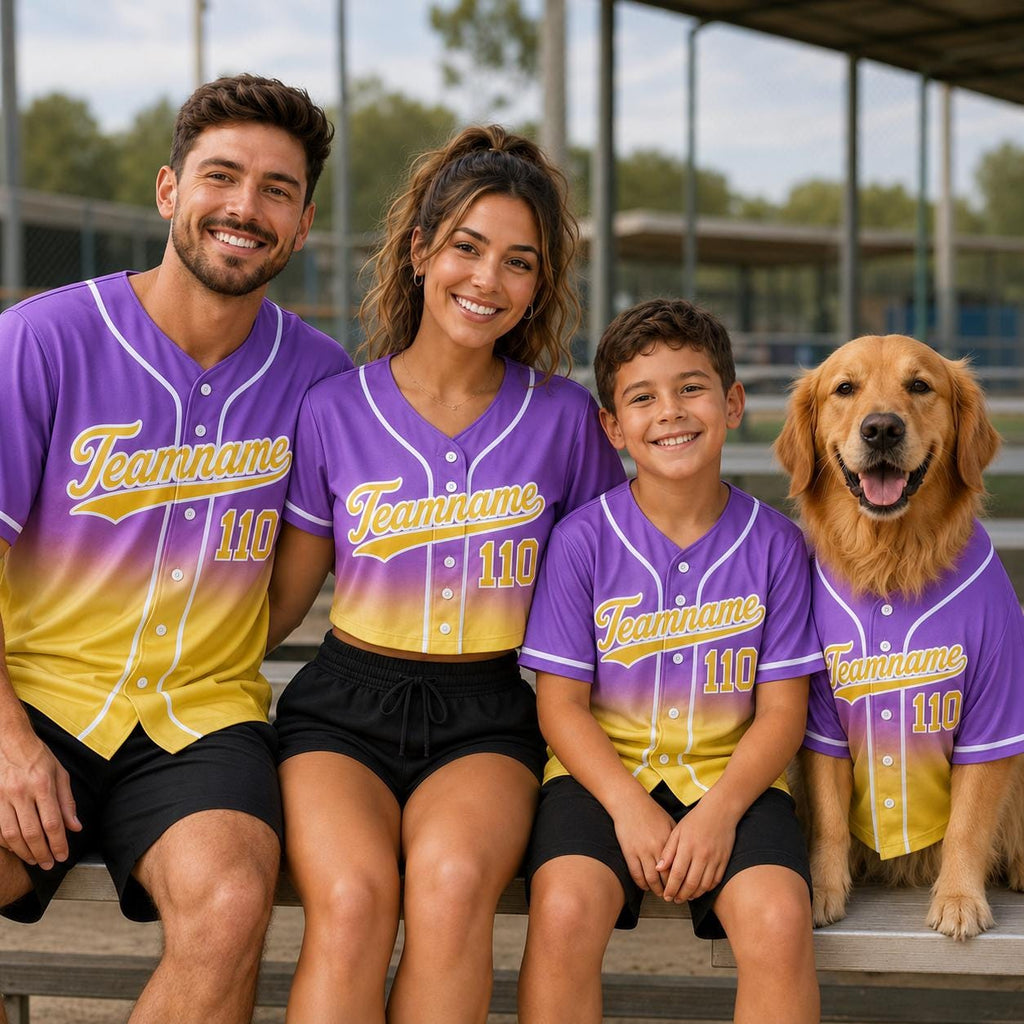 Custom Baseball Jersey, Personalized Team Name Shirt, Gradient Sports Outfit, Family Game Day Apparel - product image 6