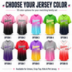 Custom Baseball Jersey, Personalized Team Name Shirt, Gradient Sports Outfit – product photo 2