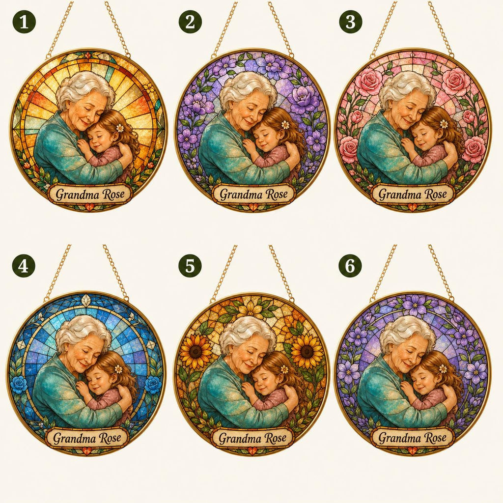 Custom Photo Stained Glass Suncatcher, Personalized Family Portrait Gift - product image 2