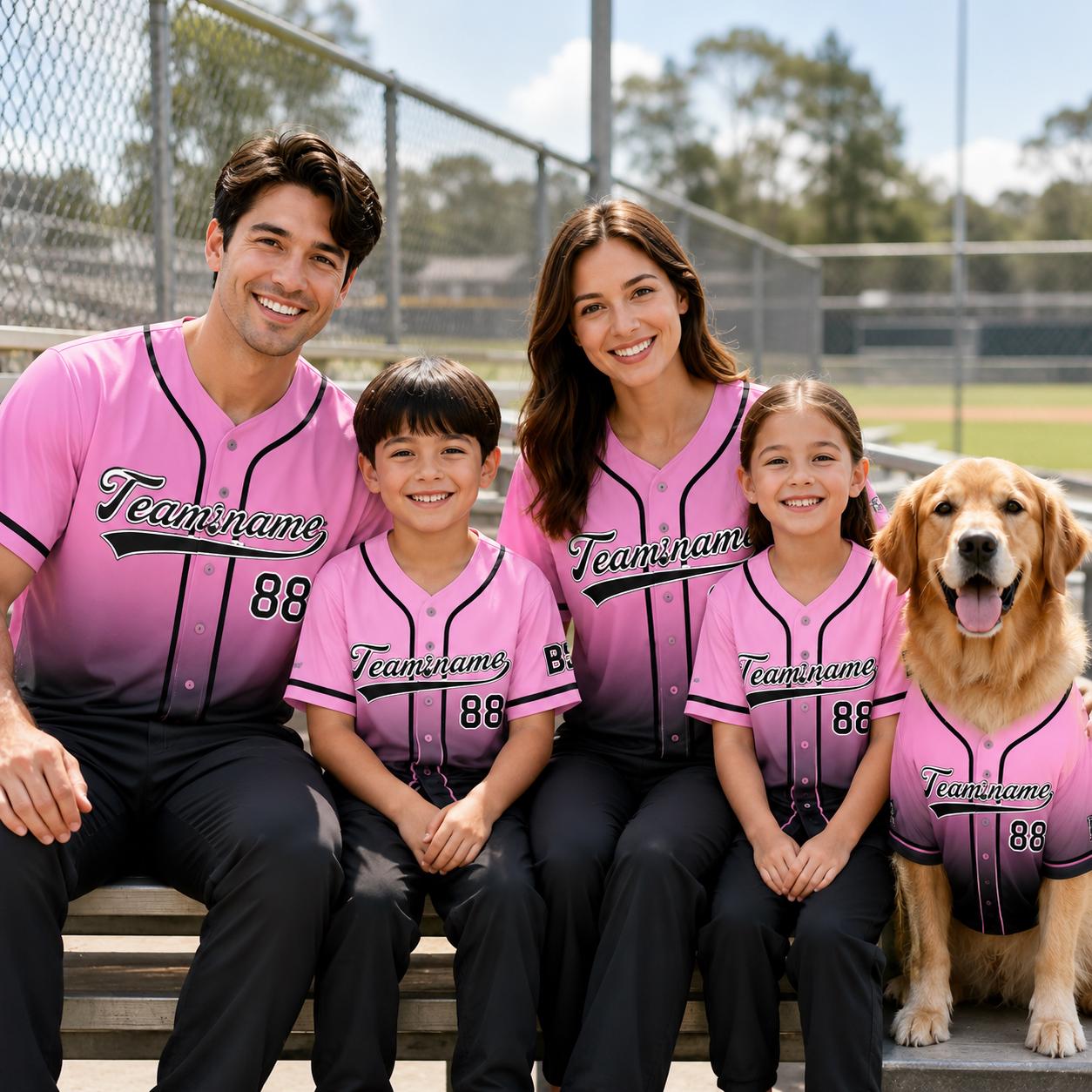 Custom Baseball Jersey, Personalized Team Name, Family Game Day Shirt, Sports Outfit - product image 1