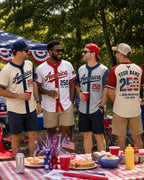 America Anniversary Baseball Jersey, Personalized Patriotic Game Day Shirt – product photo 2