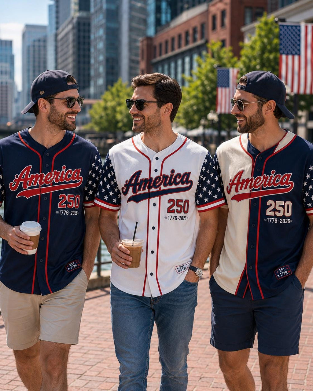 America Anniversary Baseball Jersey, Custom Patriotic USA Game Day Shirt - product image 9