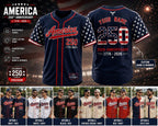 America Anniversary Baseball Jersey, Custom Patriotic USA Game Day Shirt – product photo 2
