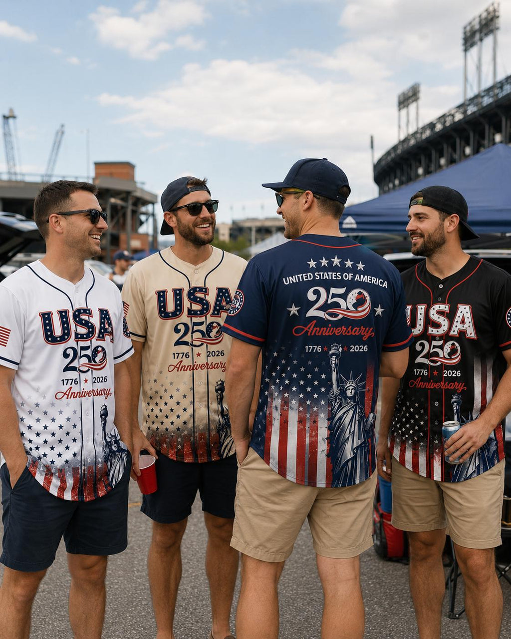 USA 250th Anniversary Baseball Jersey, Patriotic USA Game Day Outfit - product image 6