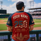 Custom Patriotic Baseball Jersey – product photo 7