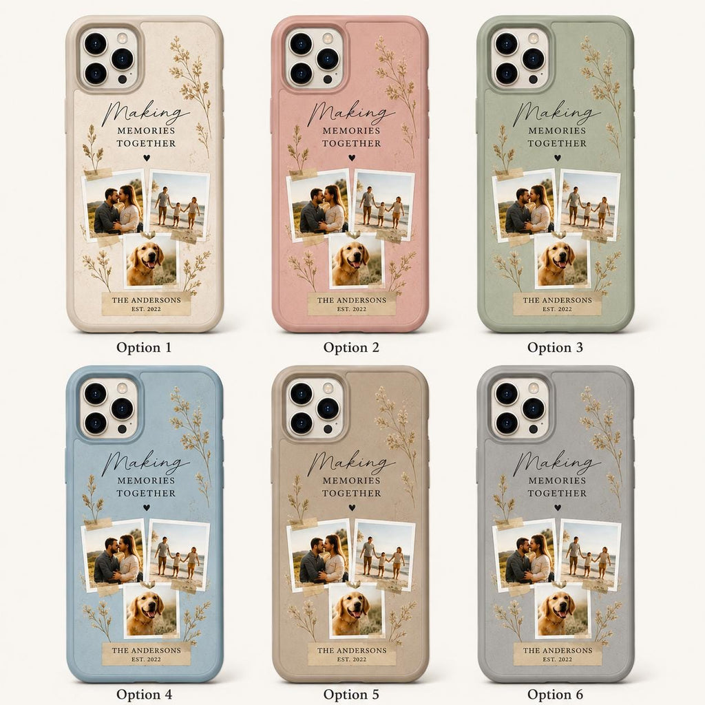 Personalized Photo Collage Tough Phone Case, Custom Family Pet Picture Case, Making Memories Together Phone Cover, Gift for Her