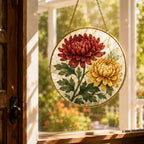 Birth Month Flower Stained Glass Suncatcher – main product view