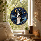 Custom Dog Portrait Stained Glass Suncatcher, Personalized Pet Photo Window Hanging – product photo 6