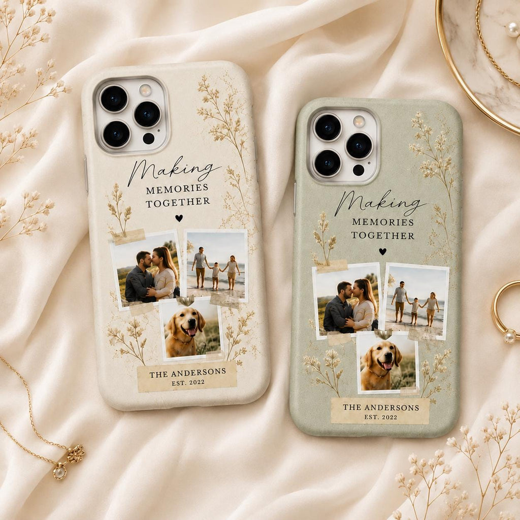 Personalized Photo Collage Phone Case, Custom Family Memory Cover, Made in US Tough Case