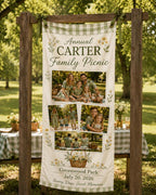 Family Picnic Banner, Personalized Photo Family Reunion Sign – main product view