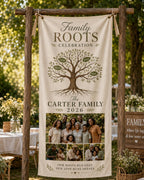 Family Roots Banner, Personalized Family Tree Photo Banner – main product view