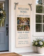Welcome Home Family Banner, Personalized Photo Family Reunion Sign – product photo 6