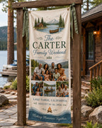 Family Weekend Banner, Personalized Photo Lake Trip Sign – product photo 7