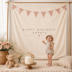 Personalized Linen Birthday Backdrop – product photo 7