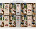 Red White and Due Baby Shower Banner, Personalized Patriotic Fabric Backdrop – product photo 2