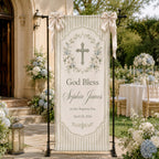 Personalized Baptism Fabric Banner – product photo 5