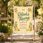 Retirement Linen Tapestry, Personalized Retired And Thriving Banner – product photo 5