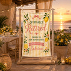 Retirement Linen Tapestry, Personalized Retired And Thriving Banner – product photo 6