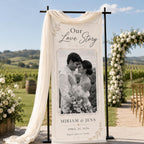 Personalized Wedding Photo Fabric Banner – product photo 10
