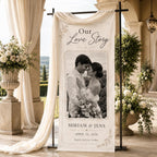 Personalized Wedding Photo Fabric Banner – main product view