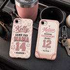 Personalized Softball Mom Phone Case, Custom Sports Mama Name Number