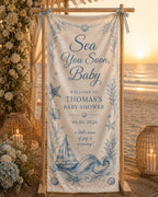 Coastal Baby Shower Fabric Banner – product photo 9