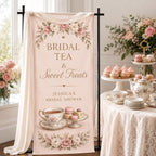 Bridal Tea Party Fabric Banner – main product view