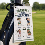 Grandpa’s Little Golf Crew Towel, Personalized Grandkids Golf Bag Towel – main product view