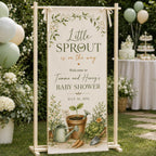 Botanical Baby Shower Banner – main product view