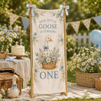 Silly Goose First Birthday Banner – main product view