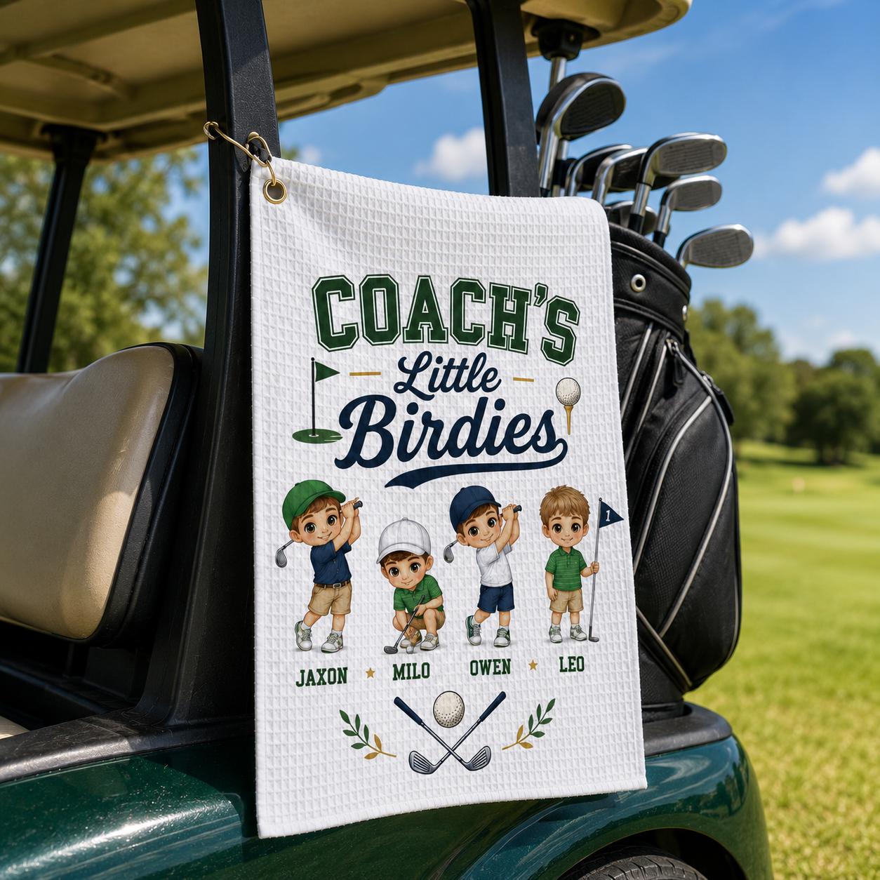 Coach’s Little Birdies Golf Towel, Personalized Kids Golf Team Towel, Custom Golf Coach Gift - product image 8