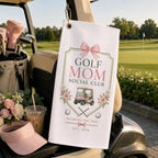 Golf Mom Social Club Towel, Personalized Pink Golf Towel, Custom Golf Gift For Mom – product photo 7