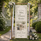 Personalized Flower Market Bridal Shower Banner – main product view