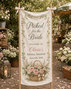 Flower Market Bridal Shower Fabric Banner – product photo 5