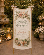 Flower Market Bridal Shower Fabric Banner – product photo 6