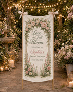 Flower Market Bridal Shower Fabric Banner – main product view