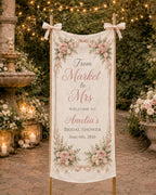 Flower Market Bridal Shower Fabric Banner – product photo 9