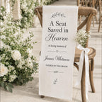 Wedding Memorial Chair Sash, Personalized Reserved Seat Banner – product photo 7