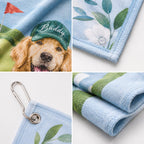 Birth Flower Golf Towel, Personalized Monogram Golf Bag Towel – product photo 6